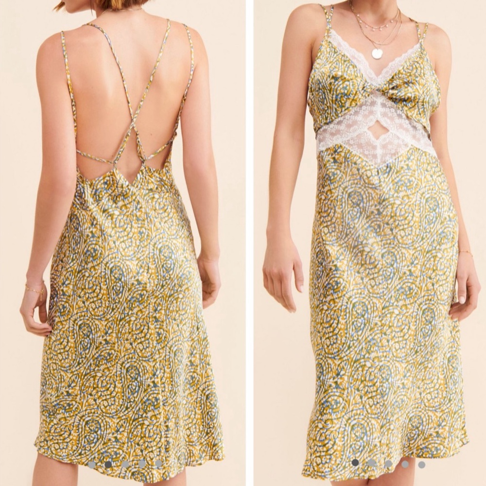 Free People Paisley Slip Dress